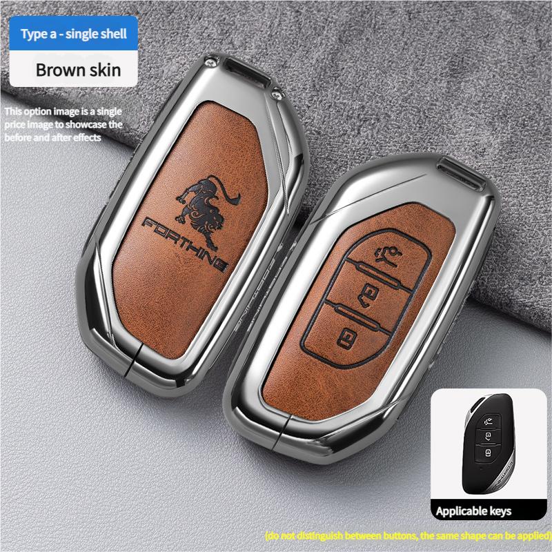 

For Dfsk Dongfeng Forthing Fengxing T5 Evo Remote Key Shell Car Zinc Alloy Car Key Case Cover Holder Chain
