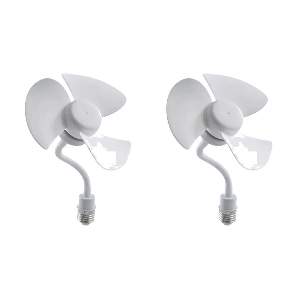 1-2PCSCeiling Fan Lamp for Indoor Use E27 Socket USB Rechargeable Brushless Motor Energy Efficient Light Fixture for Living Room