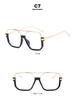 2023 Korean Style Retro Large Frame Double Bridge UV Protection Sunglasses for Driving.