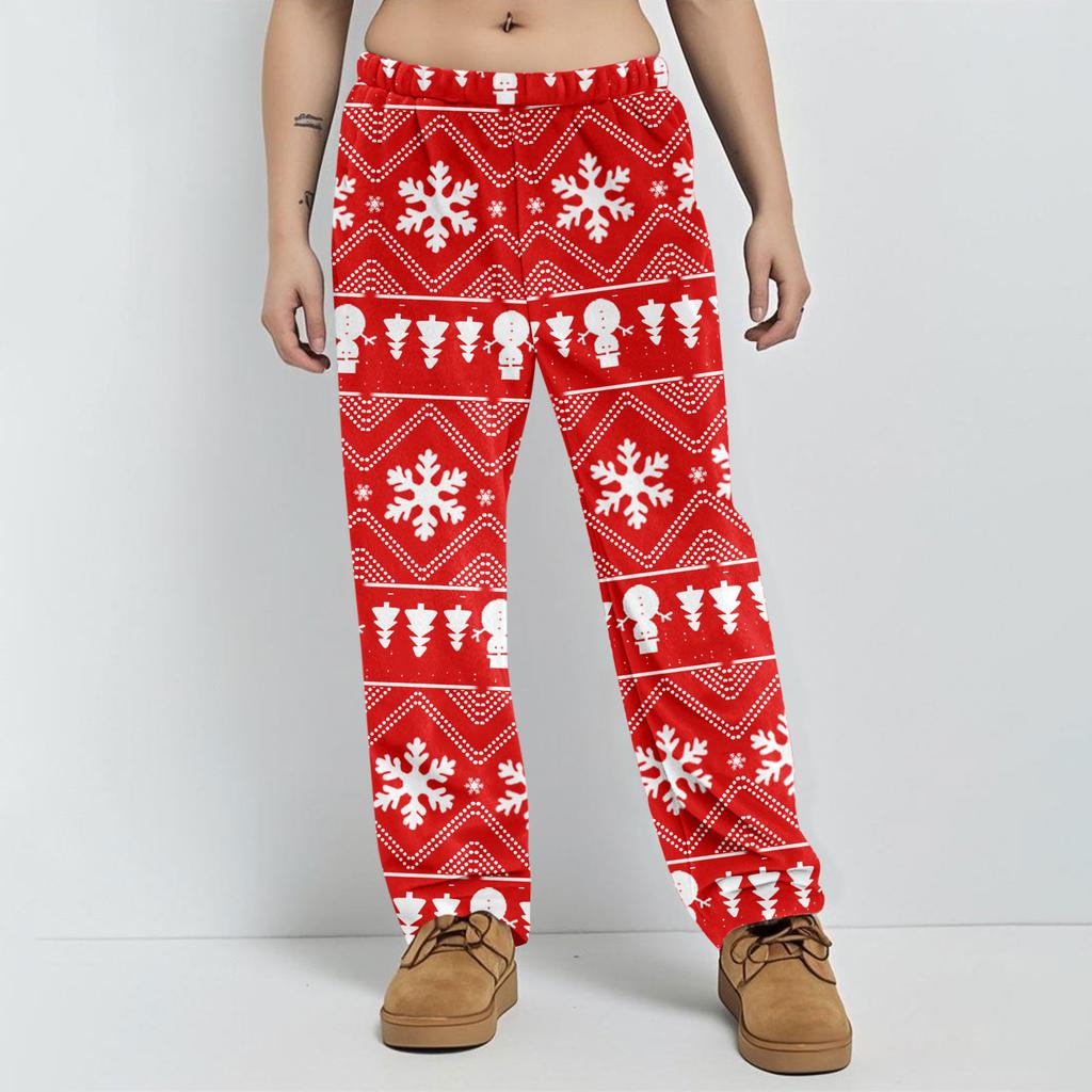 Pajama Pants Sleepwear Casual Drawstring Elastic Waist Pants Comfy Straight Yoga Loose Trousers