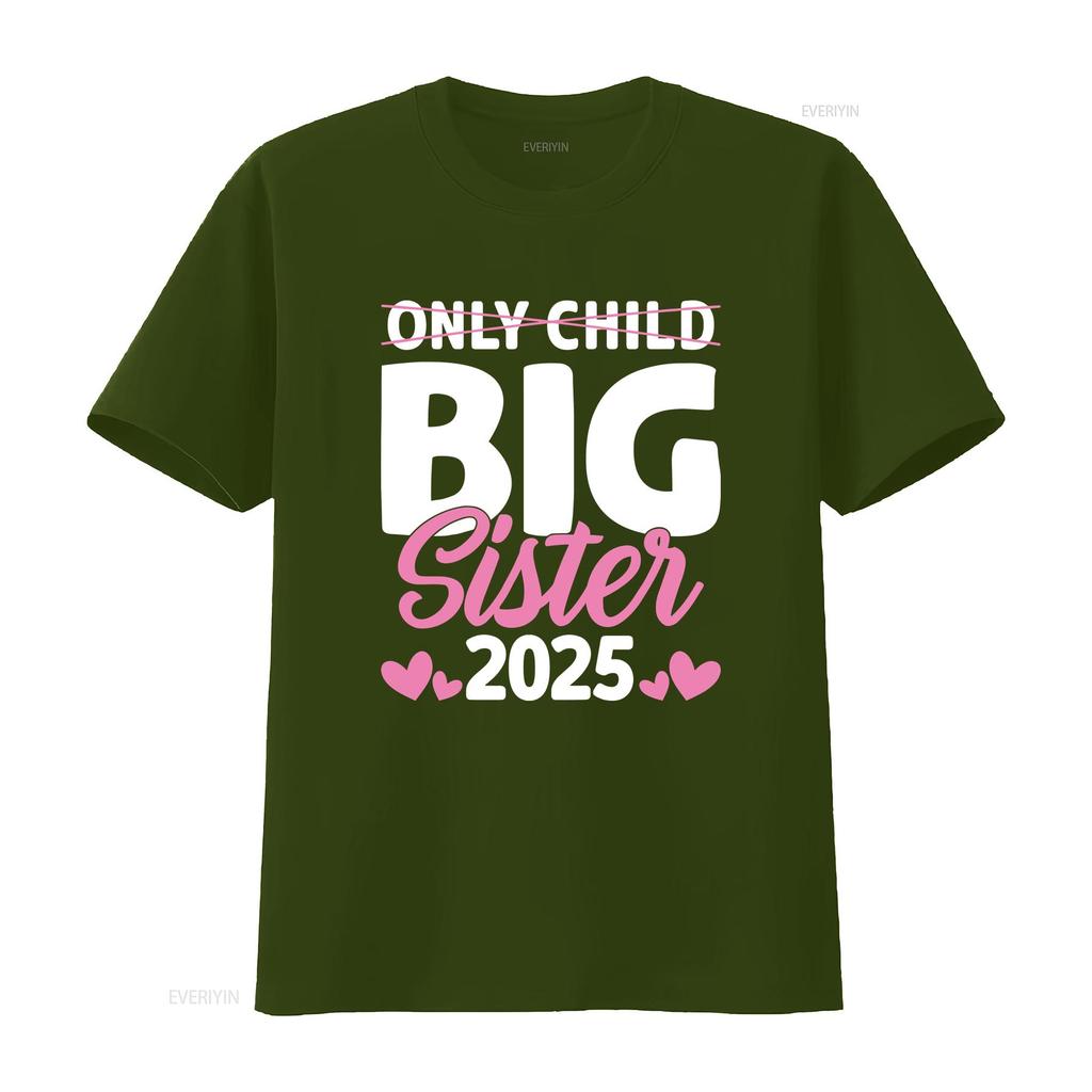 Kids Only Child Big Sister 2025 Promoted To T Shirt vintage Washed designer clothes streetwear Versatile fashion Slightly