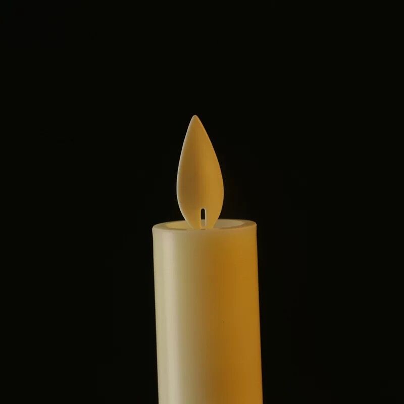 Led Taper Candle w/Remote&timer Moving Wick Flickering Window Tea Light Battery Operate Christmas Dinner Table Decoration-H23CM
