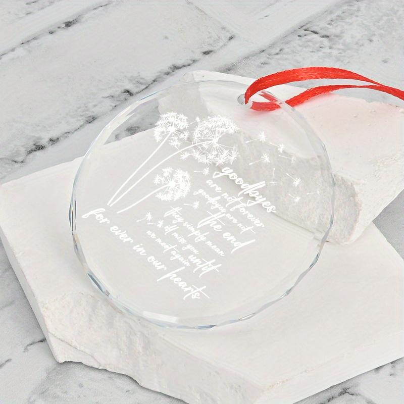 1pc/2pcs Memorial Gifts - Sympathy Gifts for Loss of Loved One, Mom, Dad - Bereavement Remembrance Grief Christmas Ornament -Glass Sympathy Ornament