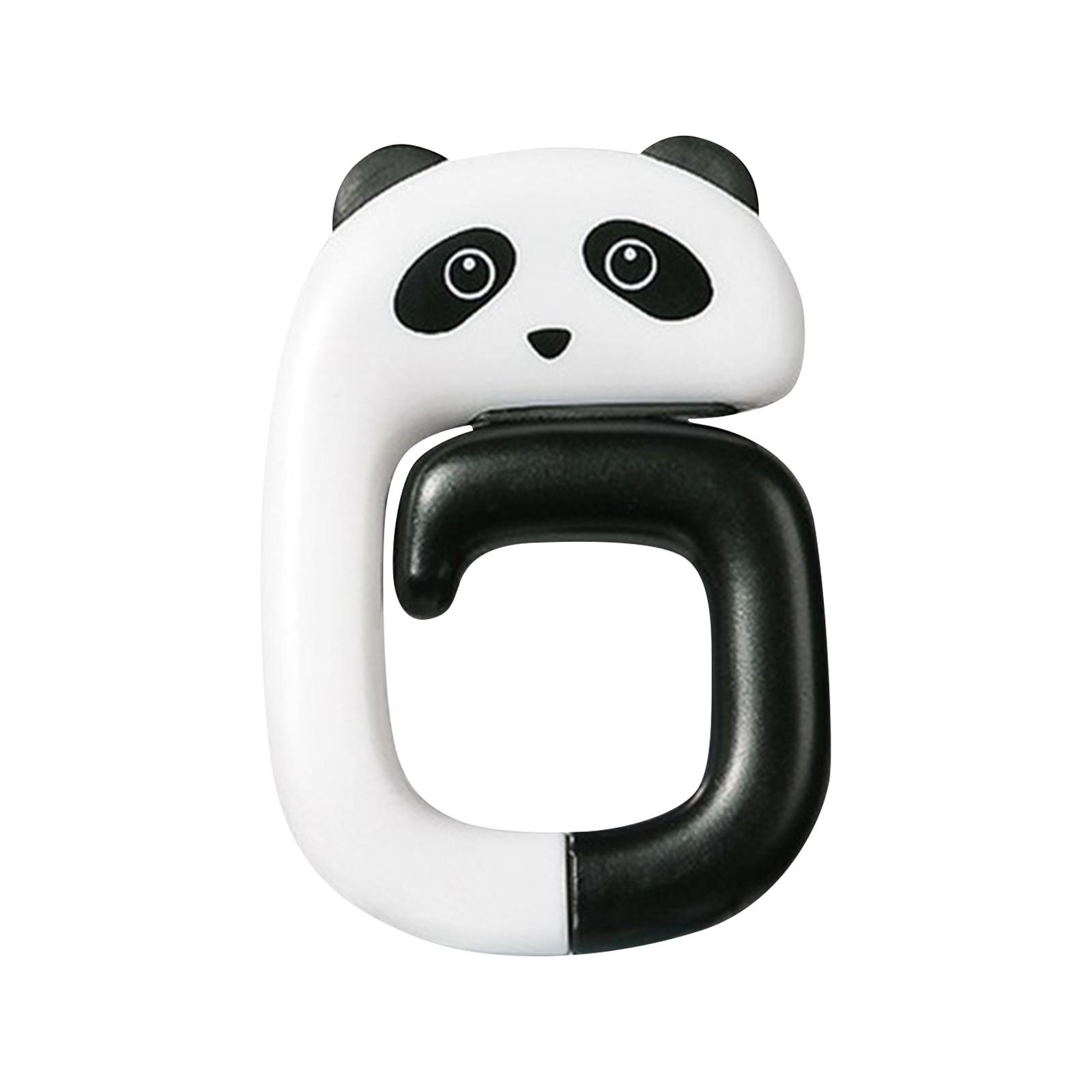 

Портативный пластиковый пакет для путешествий, крючок с милыми животными для подвешивания, декоративный крючок для настольной сумки, настенная вешалка, держатель для сумки, вешалка One Size чёрный