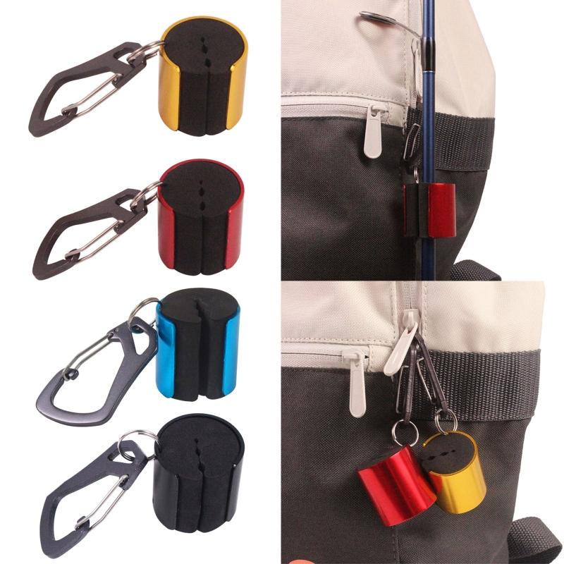 Fishing Rod Holder Portable Fishing Rod Clip with Keychain Rod Assistant Tools