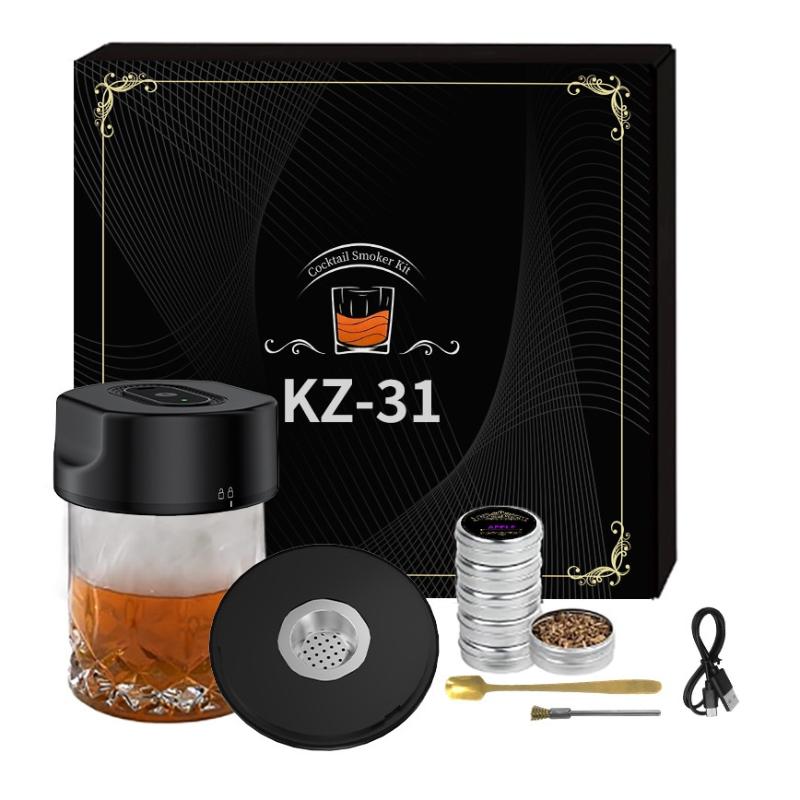 Electric Cocktail Smoker Kit With 6 Flavors Wood Chips Rechargeable No Butane Needed Birthday Christmas Bourbon Whiskey Gifts