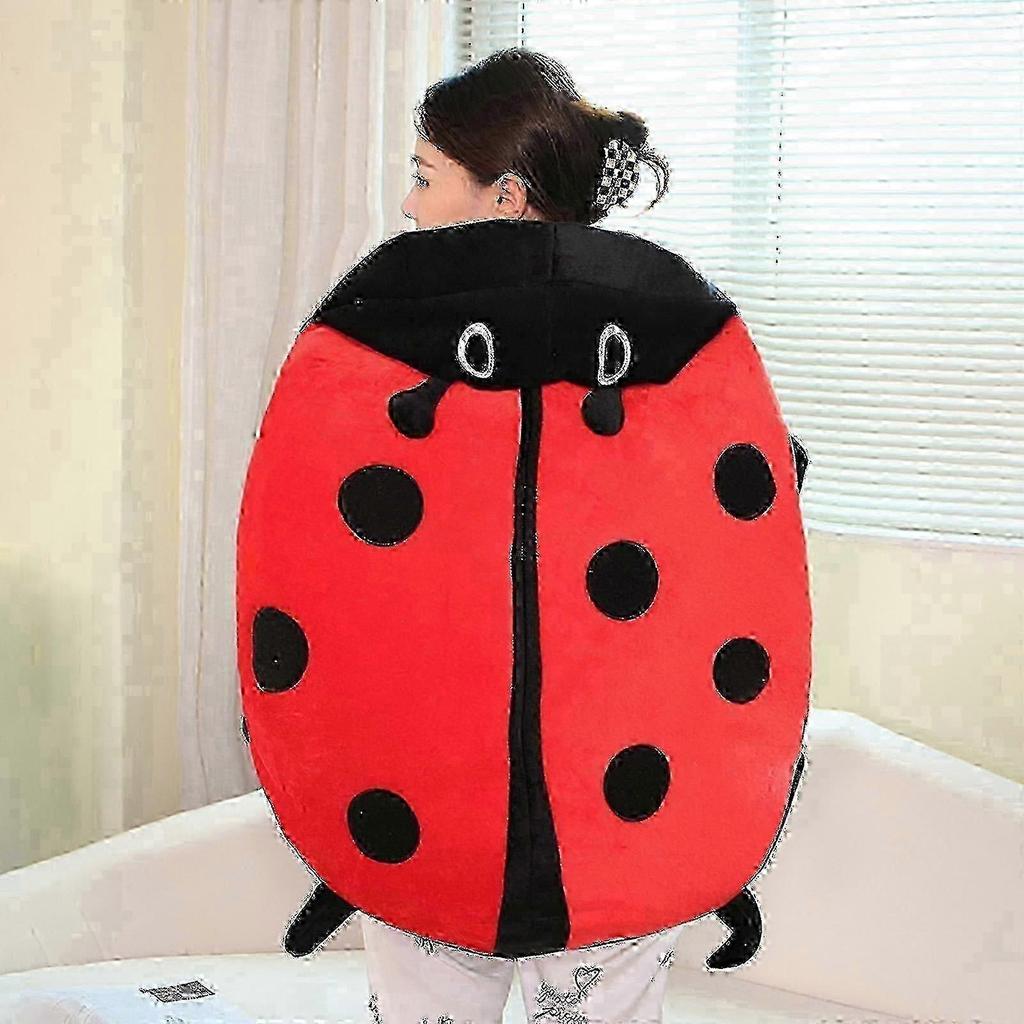 2025 Wearable Ladybug Pillow Cute Warm Sleeping Wearable Plush Removable Oversized 100cm/39.4in Giant_gmzs