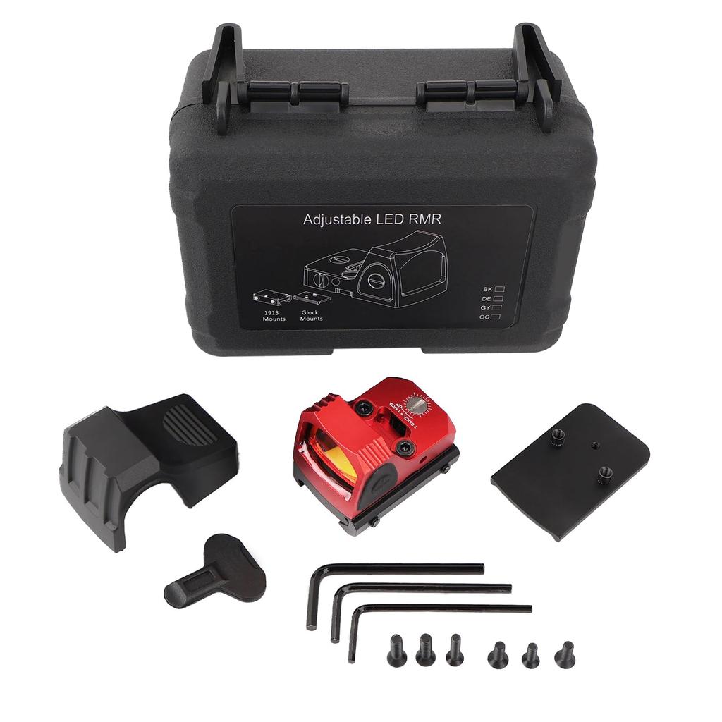 ZZ 1x24 Mini Red Dot Sight, RMR Type Red Dot Sight, Open Red Dot Sight for Airsoft, Compatible with 20mm Rails (RD)