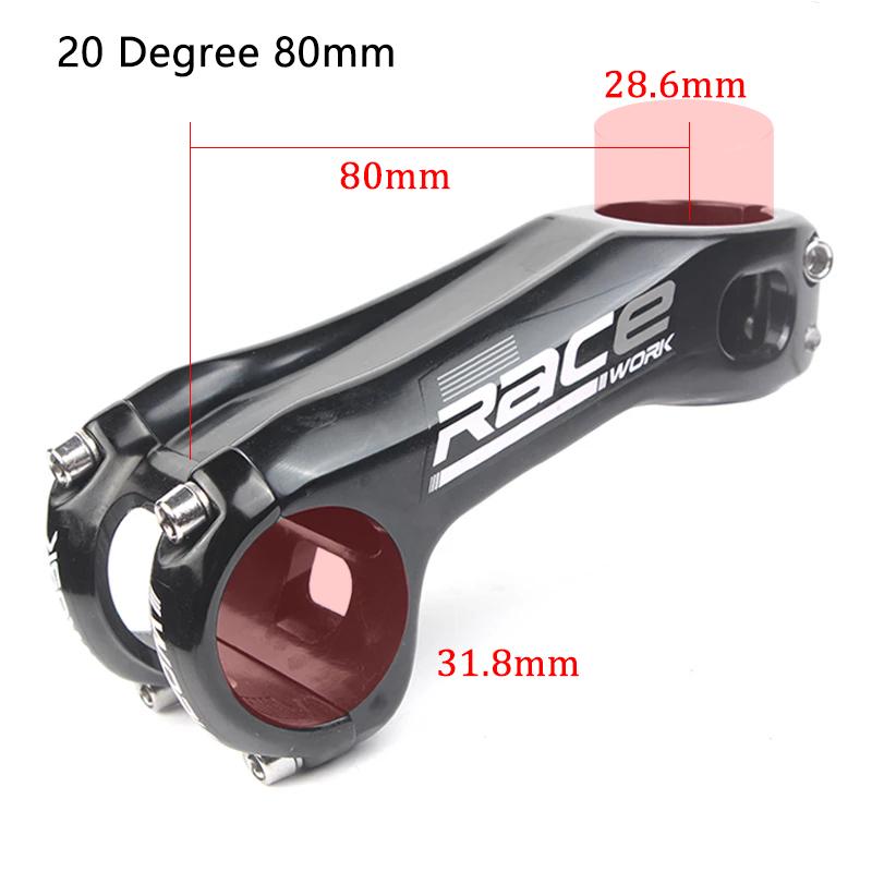 

RACEWORK Mtb Power Stem Шоссейный велосипед Горный велосипед Вынос выноса 31 8 Отрицательный стол 20 градусов Велосипедный руль Мост RK 20 degree 80mm