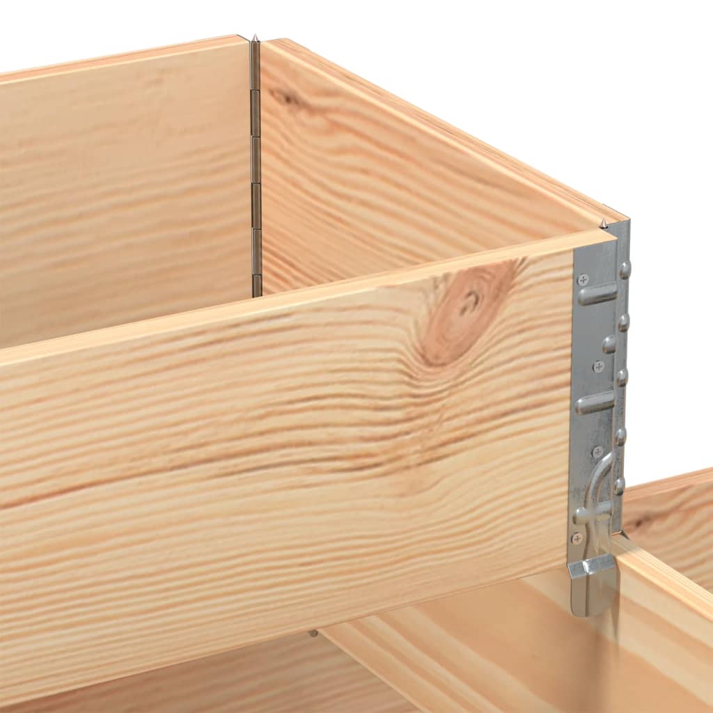 Vidaxl 3-Tier Raised Planter, 120X80 Cm, Solid Pine Wood