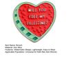 Brooch Pin Lightweight Zinc Alloy Watermelon Shape Badge Smooth Surface Lasers Cut Design Pin Lapel Accessory
