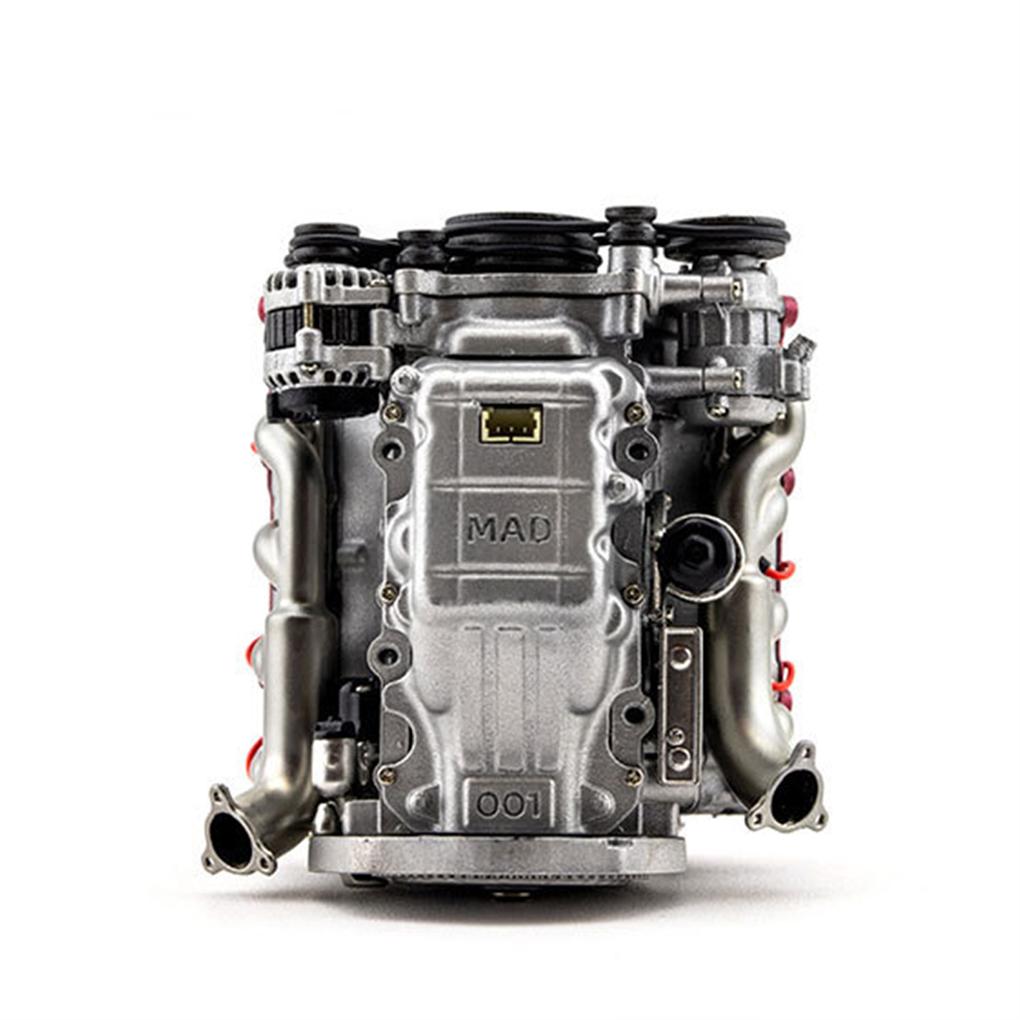 V8 Engine RC Car Model Kit With Belt Wheel Winding Structure Engine Internal Combustion Water Pump