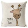 Super Cute Cartoon Linen Pillow Case Digital Printed Cushion Sofa Bed Pillow Simple