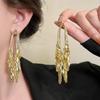 Silver Needle Floral Tassel Stud Earrings: European & American Design for Women – Fashionable Luxury Ear Jewelry.