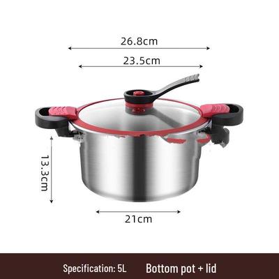 Balde 304 Stainless Steel 5.0L Micro Pressure Cooker