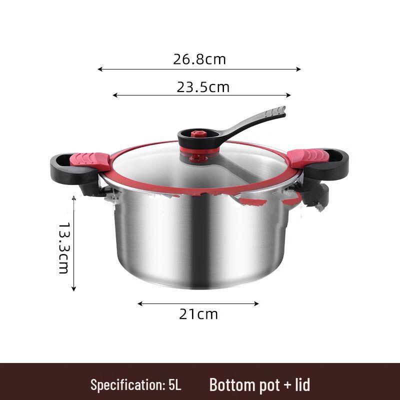 Balde 304 Stainless Steel 5.0L Micro Pressure Cooker
