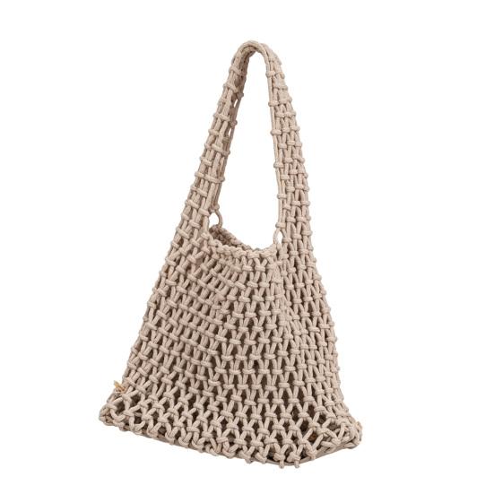 Hand Braided Tote Bag Large Capacity Boho Handbag Women Summer Beach Tote Rope Braided