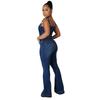 Women's European & American Fashion Casual Sexy Denim Wide-Leg Overalls