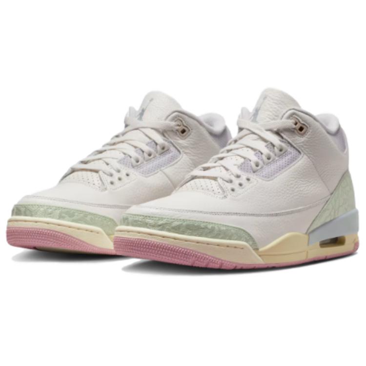 Air Jordan 3 Retro Spring Is In The Air Men Sneakers White Sail Jade-Aura-Aura-Iced-Carmine-Muslin-Iris-Whisper IF4396-100