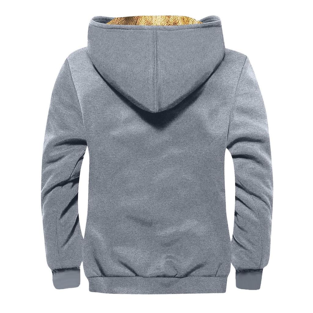 Veste de couleur unie pour hommes Veste à capuche zippée tendance printemps et décontractée pour hommes