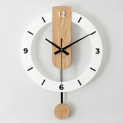 Simple Creative Light Luxury Wall Clock Living Room Modern Home Atmospheric Art Clock Background Wall Pendulum Clock