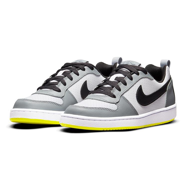 New Nike Court Borough Low White Black Wolf Grey GS 839985-104
