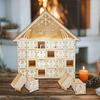 Christmas Wooden Holiday Decoration LED Lights 24 Days Countdown Advent Calendar Ornaments Creative Gifts House Shape Handmade