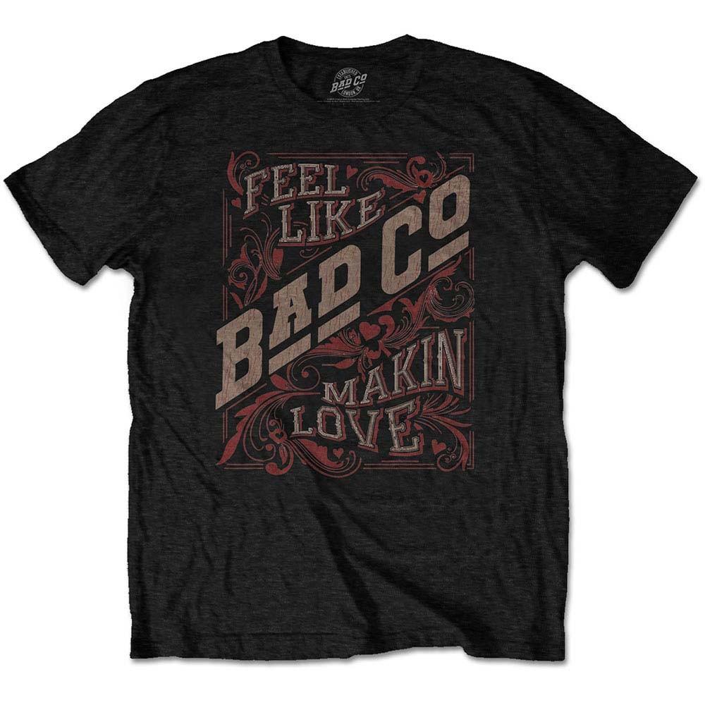 Men s Bad Company Feel Like Making Love Slim Fit T-shirt Small Black XL