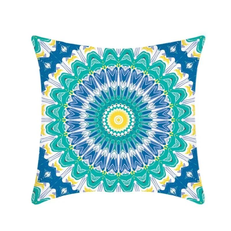Office Sofa Cushion Cover Mandala Array Printed Luxury Home Decor Cushion Cover