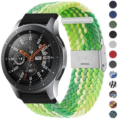 20mm 22mm Band for Samsung Galaxy Watch 5/5 Pro Nylon Braided Solo Loop Strap for Galaxy Watch 4/4 Classic 42 46mm Amazfit Gts 2