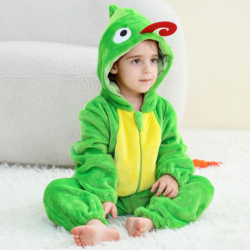 Dziecięcy kombinezon strój na Halloween piżama świąteczna polarowy strój ciepłe stroje świąteczne dla chłopców i dziewczynek przytulny świąteczny strój