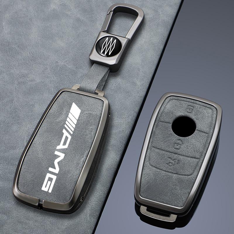 Zinc Alloy Leather Car Remote Key Case Fob Cover for Mercedes Benz AMG A C E S G GLS CLA Class W213 W203 W211 W205 W177X167 W204