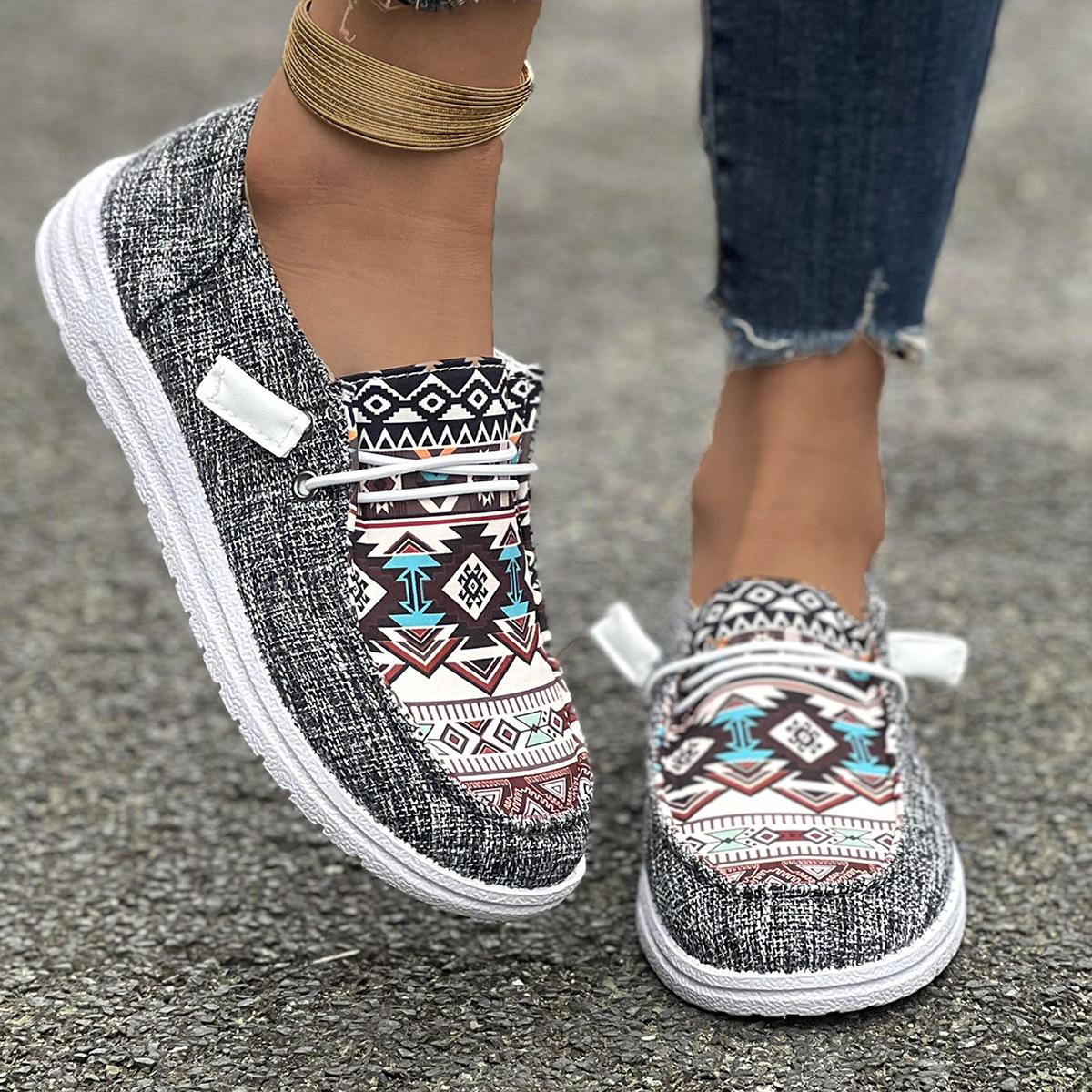 

2025 холщовые мокасины женская обувь плоская повседневная обувь женская тканевая обувь поддержка Temu/shein 43 темно-серого