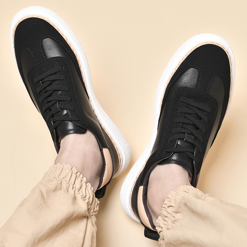 Fashion New Men Casual Shoes Lace-Up All-match Business Walking Shoes Genuine Leather Handmade Men Flats Outdoor Mens Brogue Sneakers