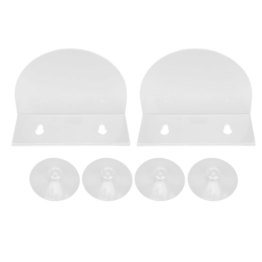 2PCS Window Plant Shelves Aquarium Shelf Transparent Acrylic Ledge Plants Holder with Strong Suction Cups for