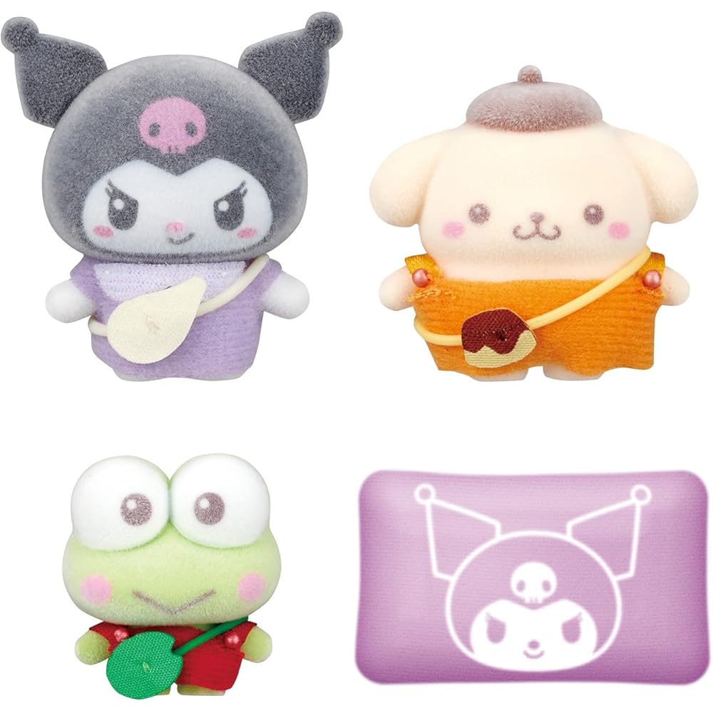 Bandai Puchitomo Sanrio Characters Kurumi Pom Pom Purin Kerokerokeroppi Figurines Set