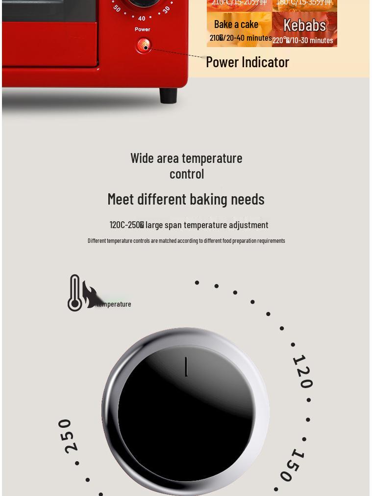 Large Capacity Multifunctional Electric Double Layer Baking Oven