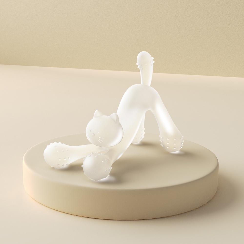 Cute Cat Teething Toy For Babies Made Of Safe Silicone Material