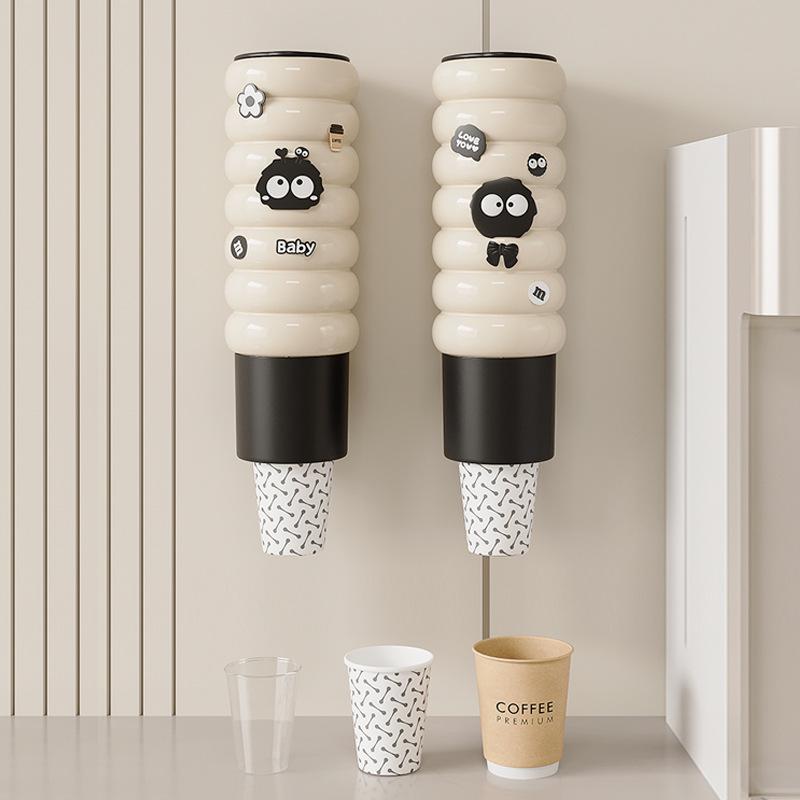 Wall-Mounted Magnetic Paper Cup Holder for Kitchen or Water Dispenser