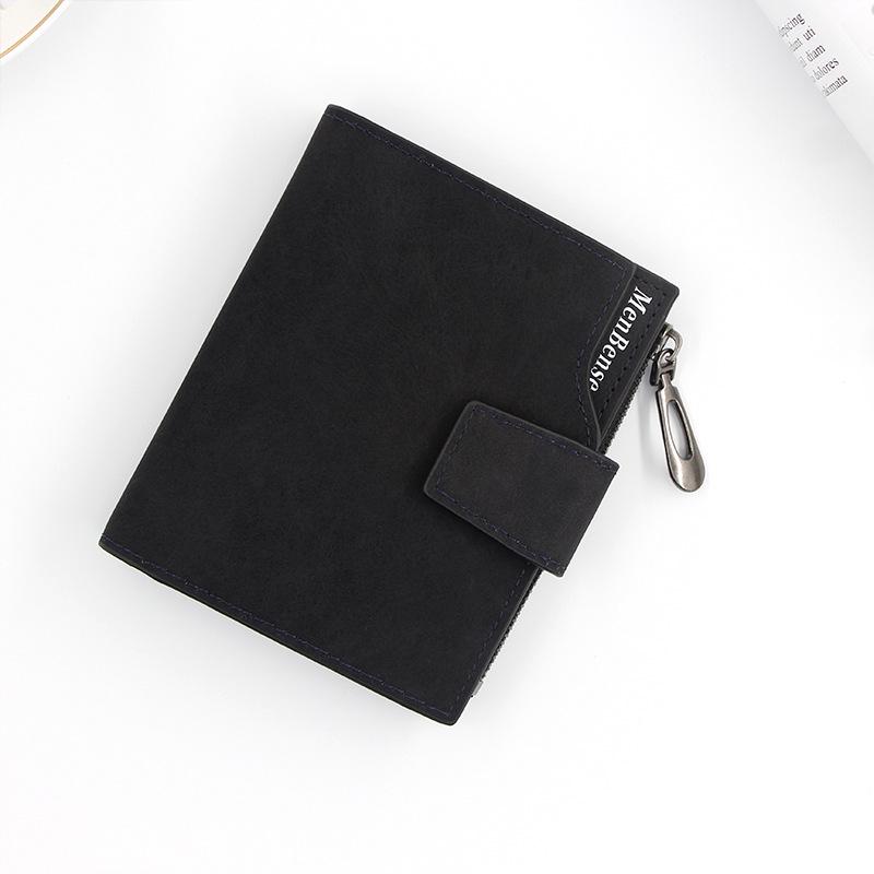 New Women's Large-Capacity Frosted Leather Wallet with Zipper, Buckle, and Multi-Card Slots