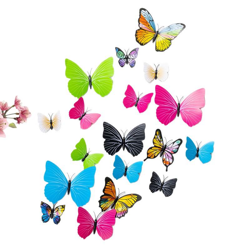 3D Butterfly Wall Stickers - Self-Adhesive, Creative Home Decoration