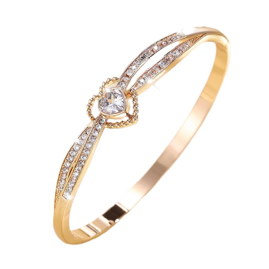 Fashionable Love High-end Niche Women's Zircon All-match Heart Bracelet