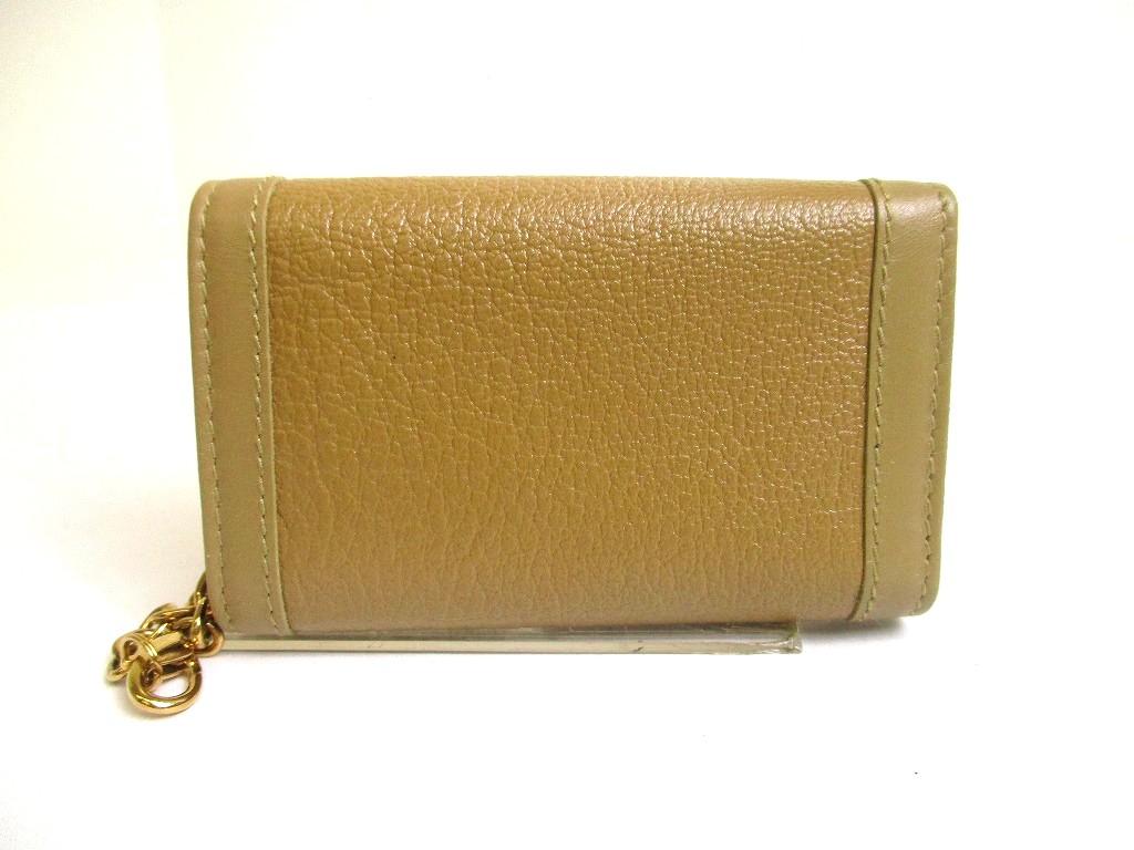Authentic BVLGARI Brown Leather Gold H/W 6 Pics Key Chain #a671  Refurbished