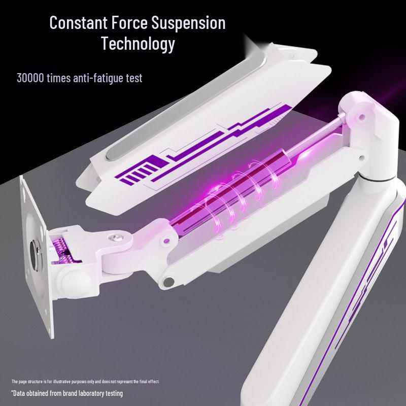 49" Ultraširoký Stojan na Monitor s Pneumatickým Ramenem, Instalace Bez Vrtání, RGB Osvětlení, E-sportovní Edice