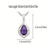 Women's Fashion Purple Faux Crystal Short Pendant Necklace Inlaid Rhinestones Fashionable Jewelry Accessory For Women Daily And Party Glam
