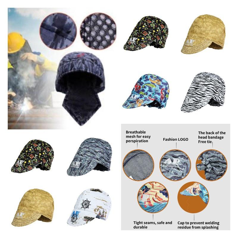 Umfriend Breathable Cotton Welding Cap With Heat Resistance And Dust Protection