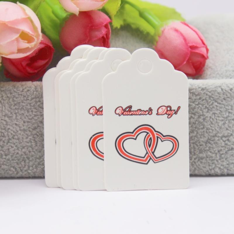 100 szt. + 100 sznurków 3x5 cm biały/papier kraft. Dziękujemy za ręczne wykonanie zawieszki do etykiety