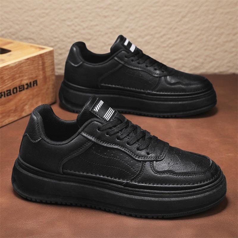 Men's Shoes Autumn New High-end Versatile Casual Leather Board Shoes British Retro Men's Leather Shoes Work Shoes