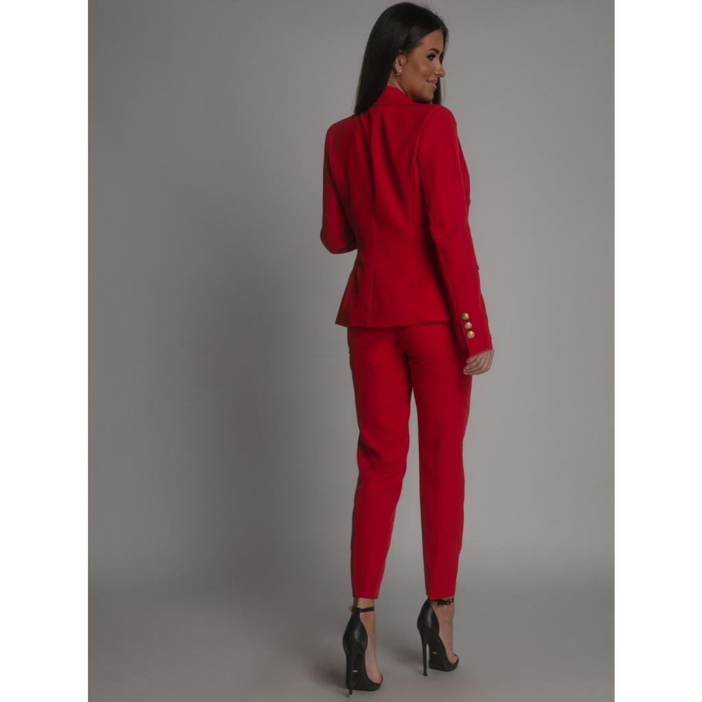 Dámský dvouřadý kancelářský oblek 2025, Profesionální blejzr s pohodlnými kalhotami, Business casual dvoudílný set pro dojíždění a pracovní oděv