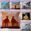 Game Sky ChilDRen of the LLight Cushion Cover Natural Linen Organic Fabric DoubleSided Printing Couch Pillow Covers Home Decor